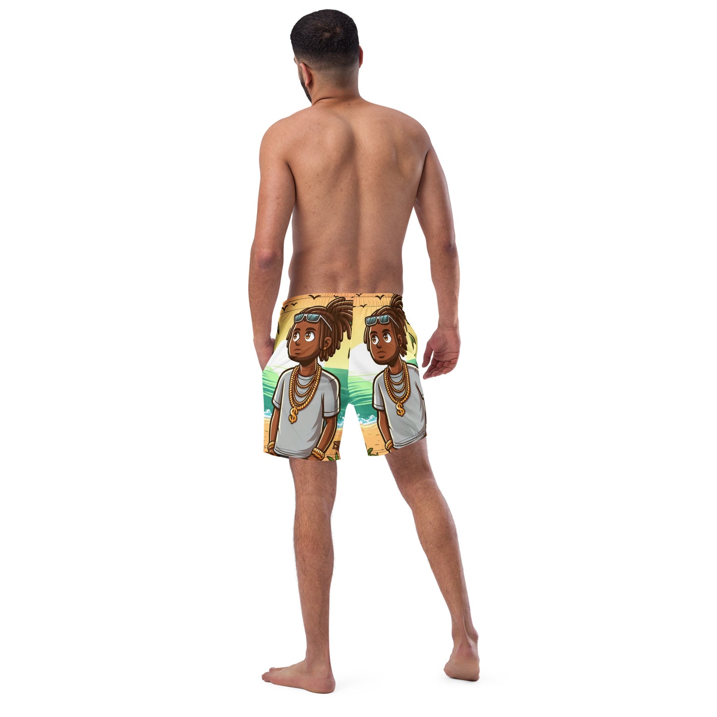 Dreaded peace Men's swim trunks