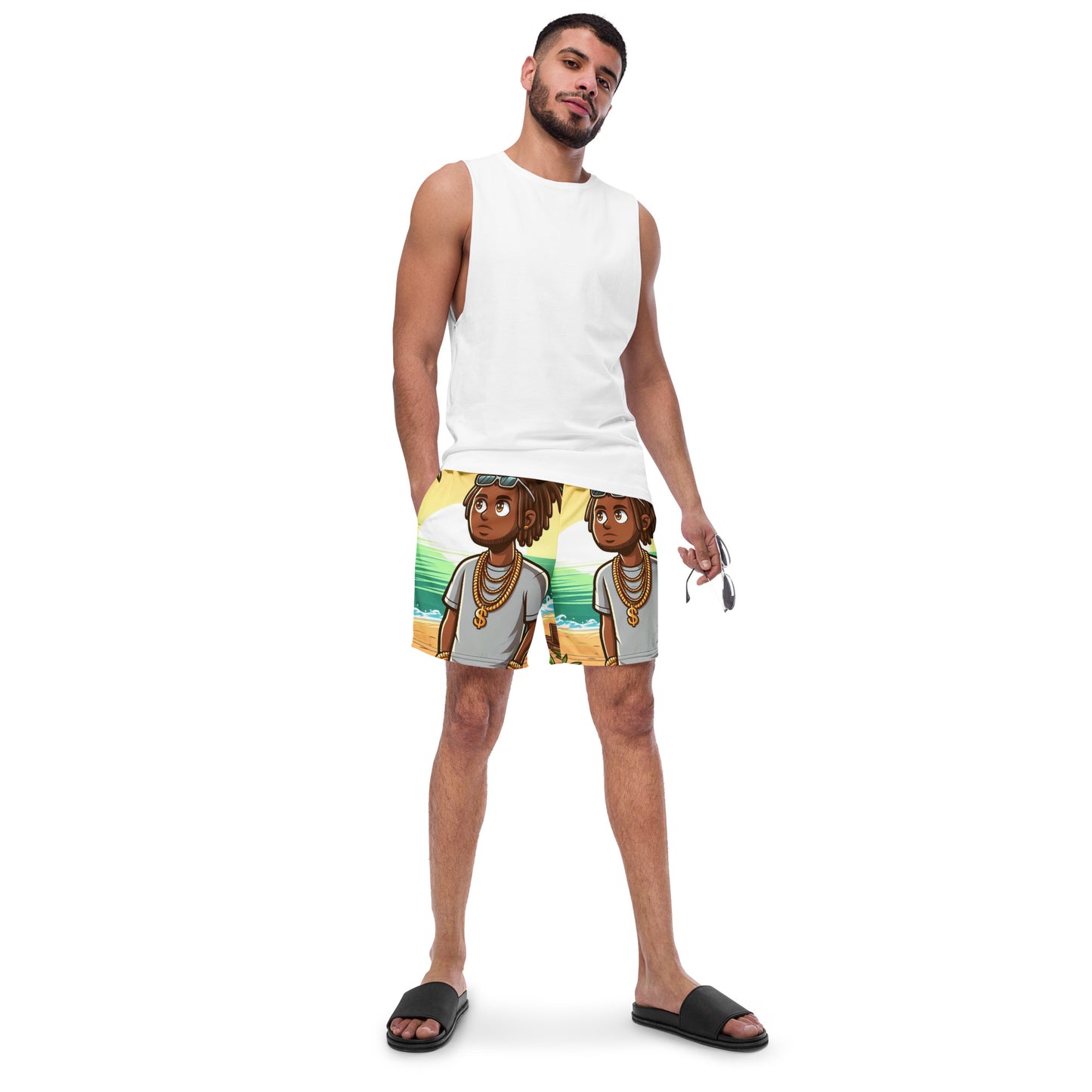 Dreaded peace Men's swim trunks