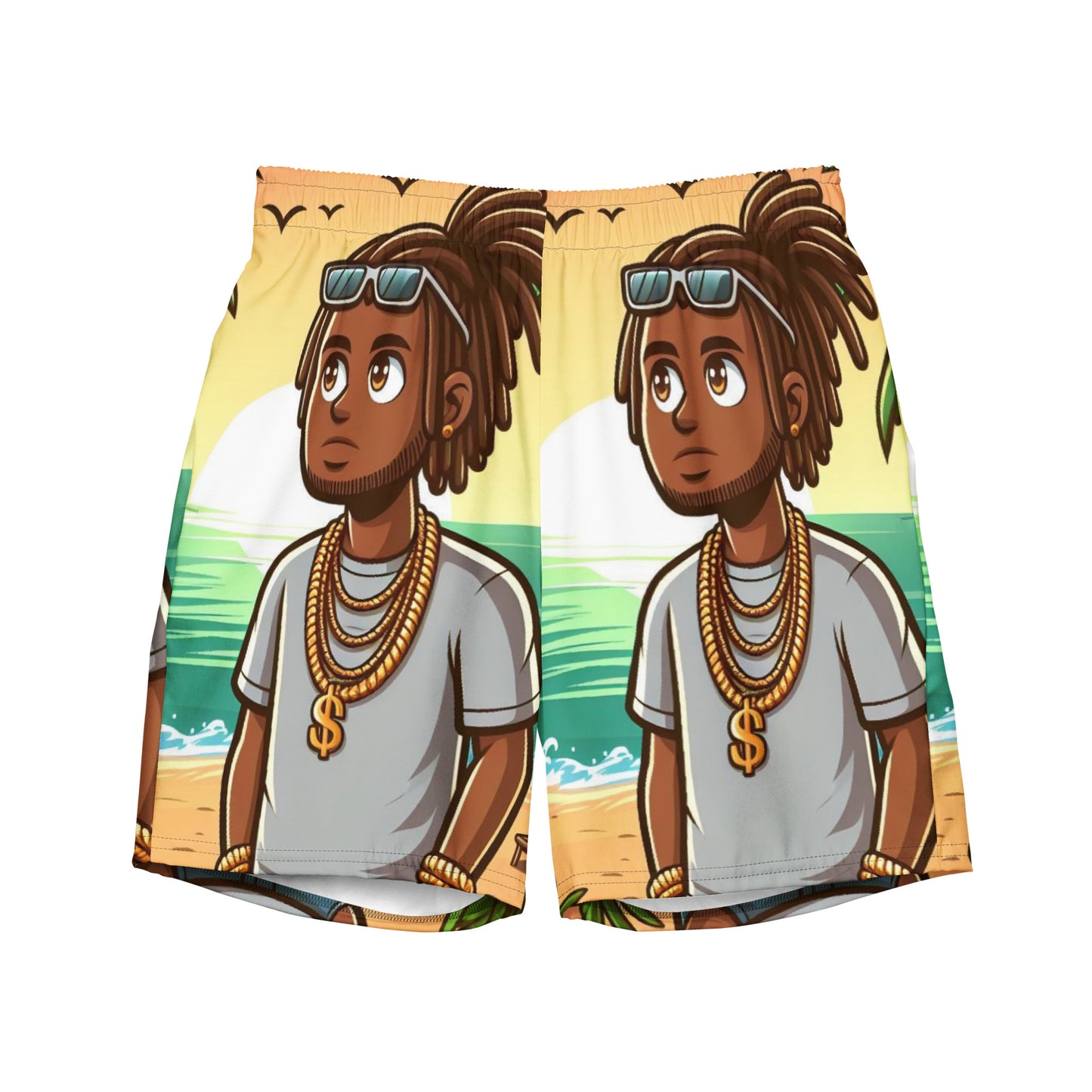 Dreaded peace Men's swim trunks