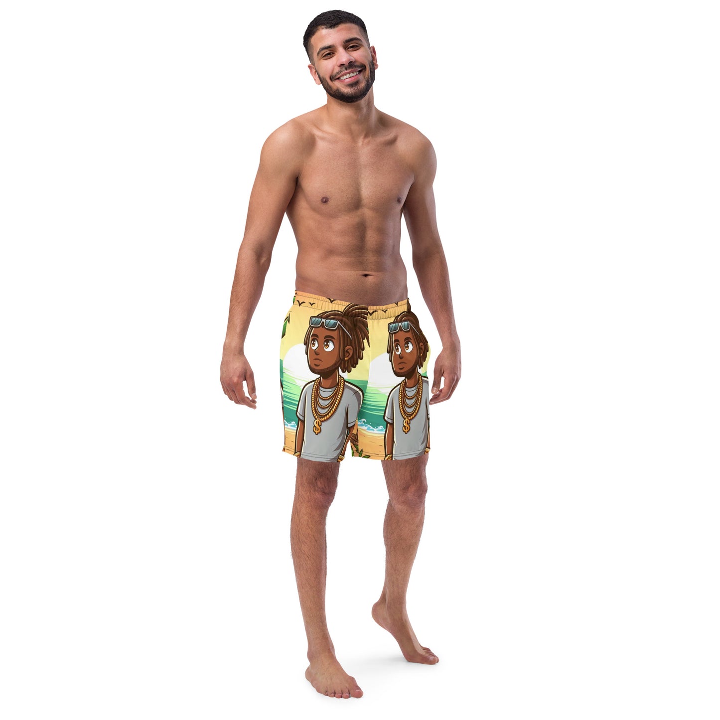 Dreaded peace Men's swim trunks