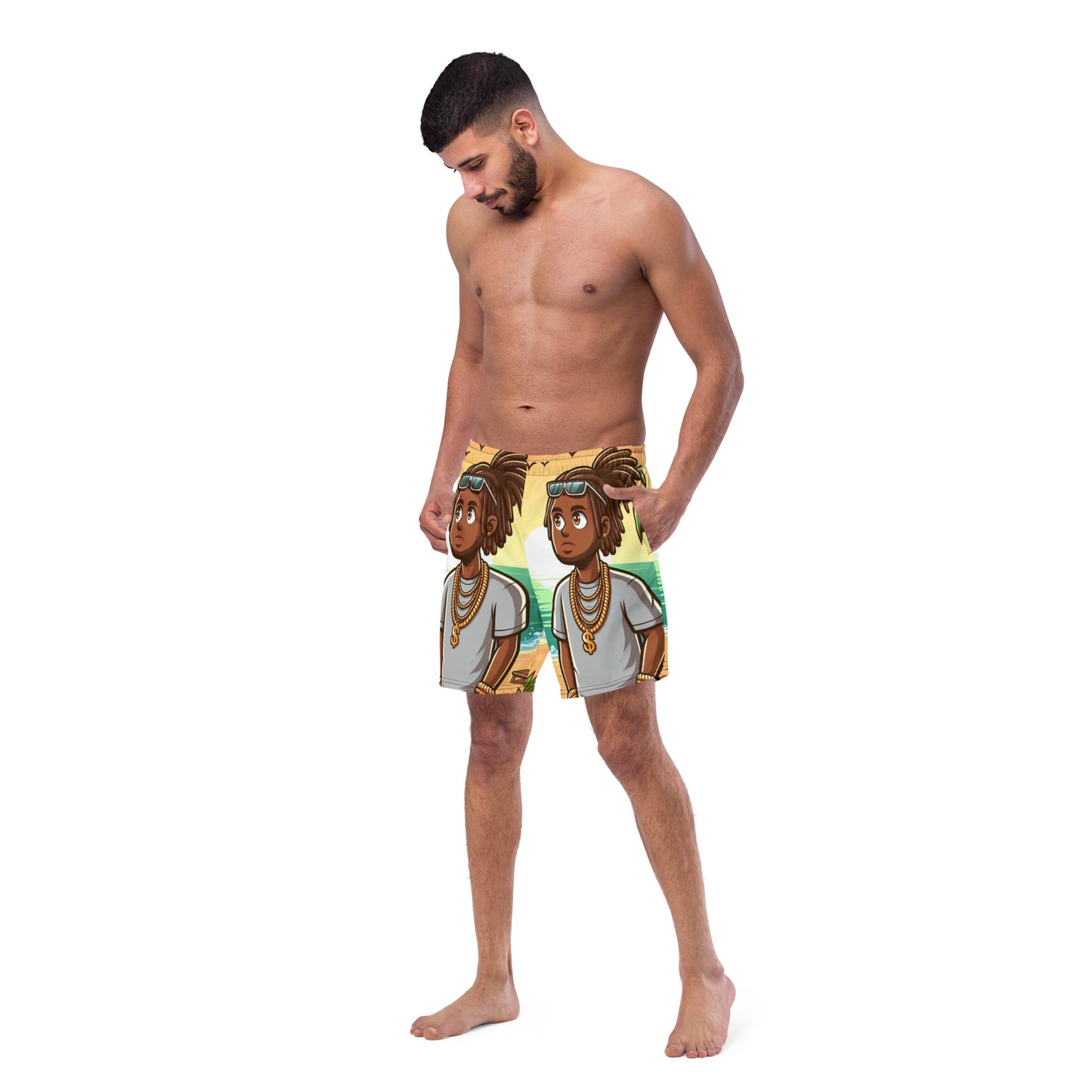 Dreaded peace Men's swim trunks