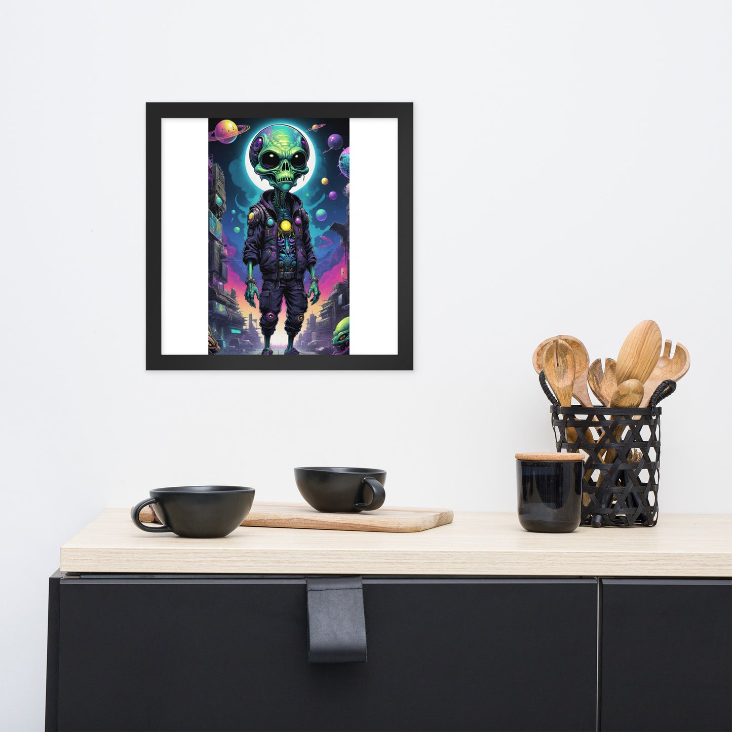 Framed alien poster