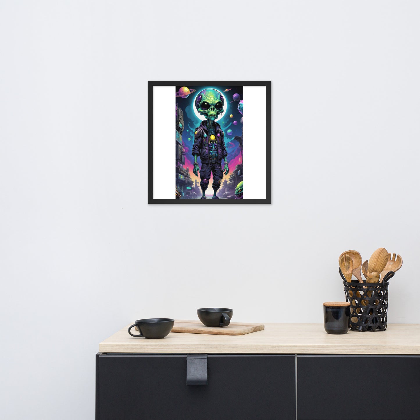 Framed alien poster