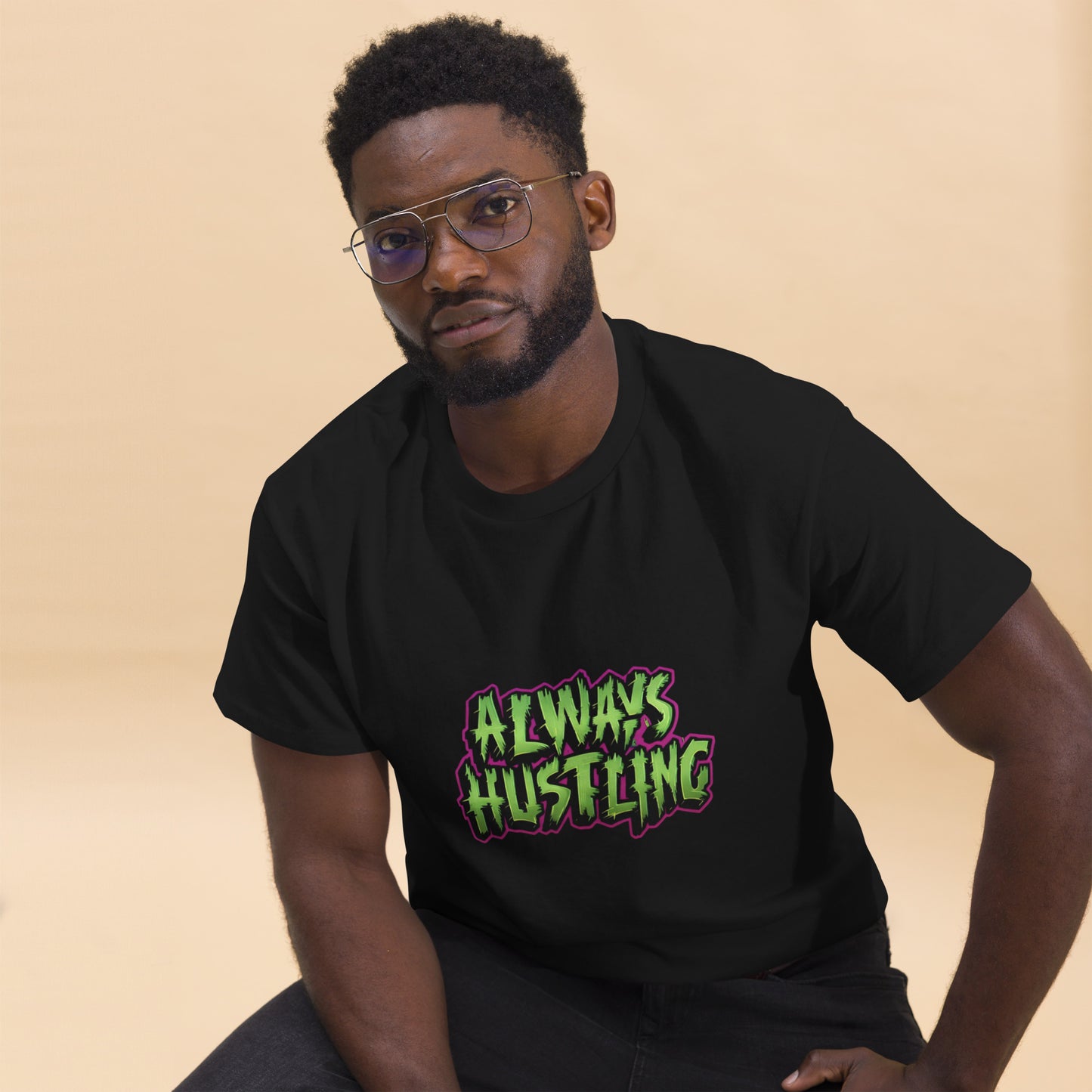 Always hustling classic tee