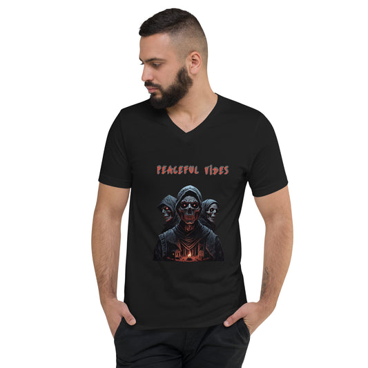 Twisted skulls V-Neck T-Shirt