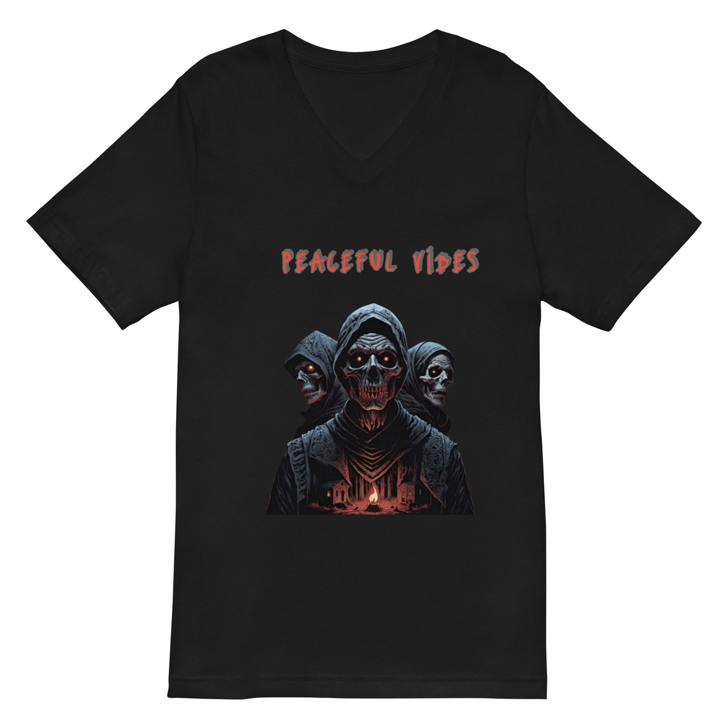 Twisted skulls V-Neck T-Shirt