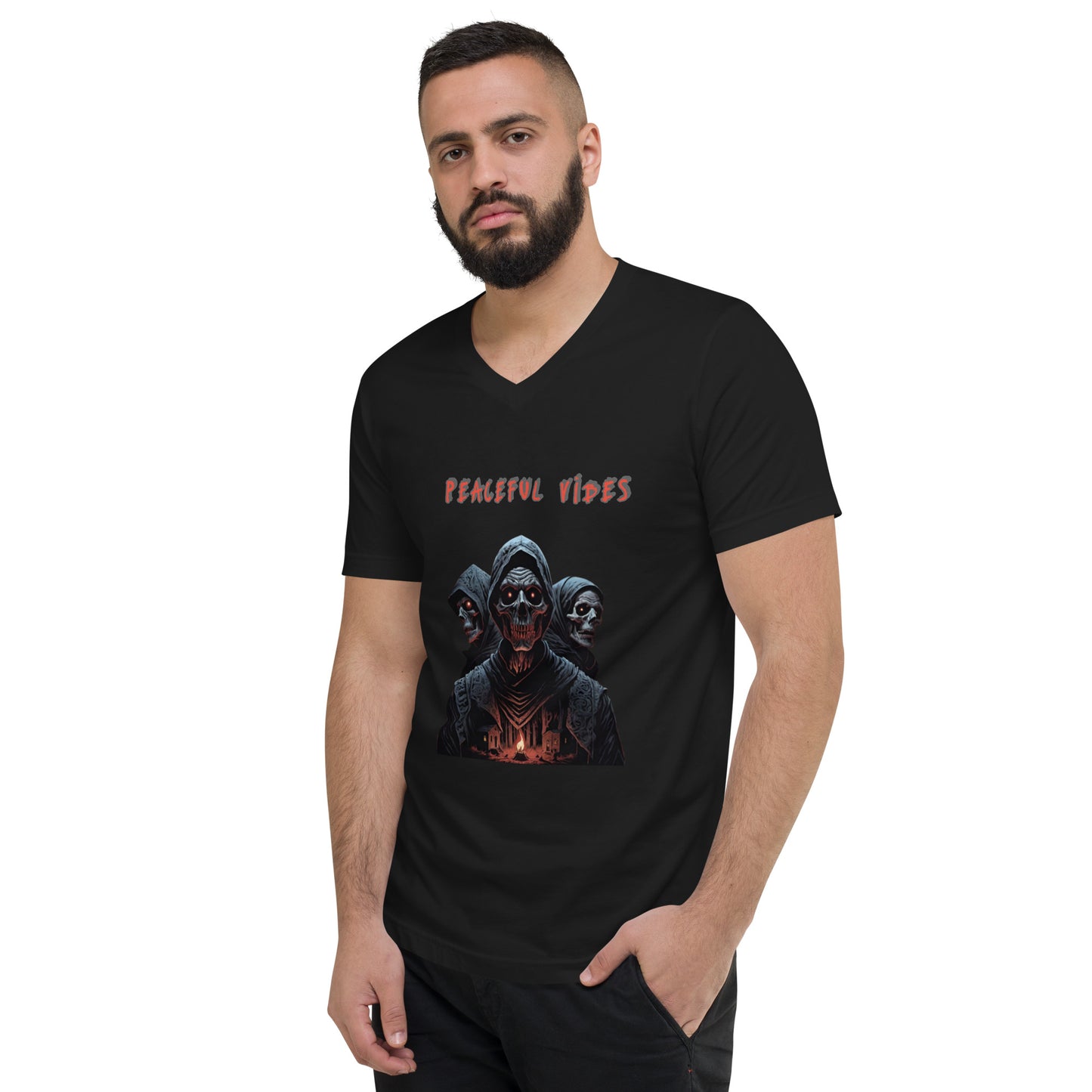 Twisted skulls V-Neck T-Shirt