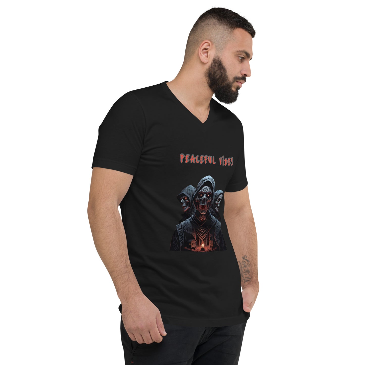 Twisted skulls V-Neck T-Shirt